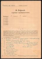 1943 Tiszafüredi Ref. Népiskola készüétségi és riadóterve, légoltalmi iratok a II. világháború idejé...