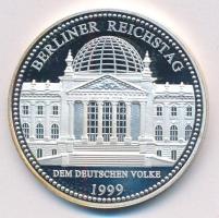 Németország 1999. Berlin / Reichstag ezüstözött Cu-Ni emlékérem (40mm) T:PP patina Germany 1999. Berlin / Reichstag silver plated Cu-Ni medallion (40mm) C:PP patina