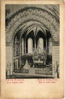 1912 Budapest II. Máriaremete, Mária-Remete; Kegytemplom, belső, a templom oltára (b)