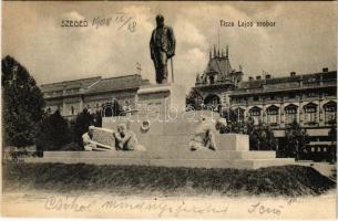 1908 Szeged, Tisza Lajos szobor, Grand Hotel Tisza Nagyszálló