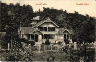 Szovátafürdő, Baile Sovata; Csergőffy villa. Schuster Emil kiadása / villa