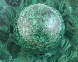 Malachit tál és golyó, d: 5,5-13,5 cm