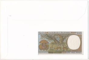 Közép-Afrika / Kongó bankjegyes pecsételt és bélyeges boríték benne Kamerun 1993-2002. 500Fr T:I 
C...