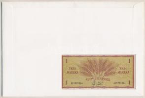 Finnország 1963 1M felbélyegzett borítékban, bélyegzéssel T:I Finnland 1 Markka in envelope with sta...
