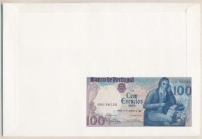 Portugália 1984. 100E felbélyegzett borítékban, bélyegzéssel T:I Portugal 1984. 100 Esucodos in enve...