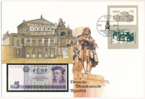 Német Demokratikus Köztársaság 1975. 5M felbélyegzett borítékban, bélyegzéssel T:I  German Democratic Republic 1975. 5 Mark in envelope with stamp and cancellation C:UNC