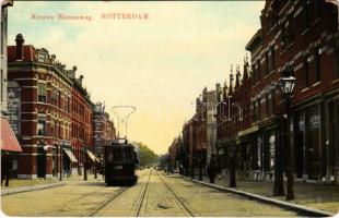 Rotterdam, Nieuwe Binnenweg / street, tram (worn corners)
