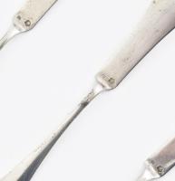 Ezüst (Ag) vajkés, 4 db, jelzett, h: 14 cm, nettó: 65 g