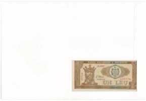 Moldova 1992. 1L felbélyegzett borítékban, bélyegzéssel T:I Moldova 1992. 1 Leu in envelope with sta...