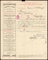 1897 Bp., Geittner és Rausch gépgyár 4 oldalas fejléces számlája