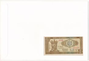 Moldova 1992. 1L felbélyegzett borítékban, bélyegzéssel T:I Moldova 1992. 1 Leu in envelope with sta...