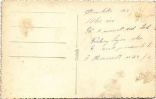 1940 Magyar katonák csoportja / WWII Hungarian military, group of soldiers. photo (fl)