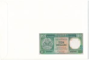 Hongkong 1986. 10D borítékban, alkalmi bélyeggel és bélyegzésekkel T:I Hong Kong 1986. 10 Dollars in...