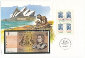 Ausztrália 1983. 1D borítékban, alkalmi bélyeggel és bélyegzéssel T:I Australia 1983. 1 Dollar in envelope with stamps and cancellations C:UNC