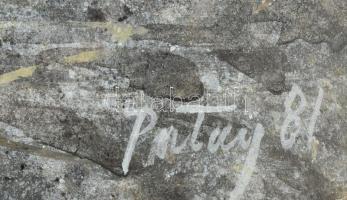 Patay László (1931- 2002): Táj. Olaj, farost, jelzett, 45×70 cm. Dekoratív, üvegezett fakeretben