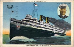 1938 Steamer City of Cleveland III Capt. Donald MacRae, Detroit and Cleveland Navigation Co. (EB)