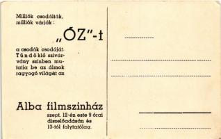 Ray Bolger, Tönk a Madárijesztő. Óz; Metro-Goldwyn-Mayer. Alba filmszínház reklámlapja / Hunk, The S...