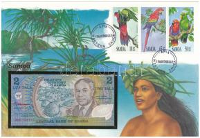 Szamoa 1990. 2T felbélyegzett borítékban, bélyegzéssel T:I Samoa 1990. 2 Tala in envelope with stamp and cancellation C:UNC