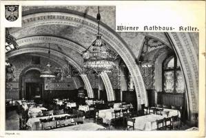 1912 Wien, Vienna, Bécs; Wiener Rathaus Keller / inn, restaurant, interior (tear)