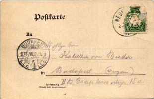 1903 Neuhaus am Inn, Kloster Neuhaus u. Englischtöchterinstitut, M. Kingsammer's Gasthaus, Gast...