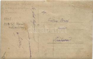 1918 Piua Petrii, "MARIANNA" csavaros vontató gőzhajó (gőzös) a kompuszállyal Harsova (?) ...