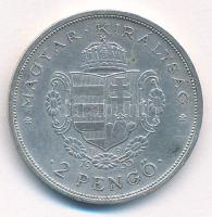 1935. 2P Ag "Rákóczi" T:1- patina Adamo P7.2