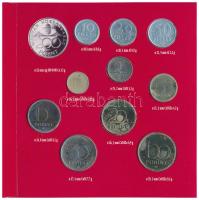 1994. 10f-200Ft (11xklf) forgalmi sor dísztokban, közte 1994. 200Ft Ag "Deák", "Magya...