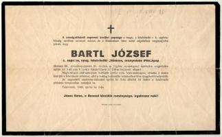 1948 A Vas megyei felsőrönöki plébános halálozási értesítője, gyűrődésekkel