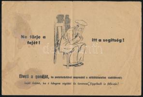 cca 1940 Cukrász szakkönyv és gép vétel reklám nyomtatvány. Folttal