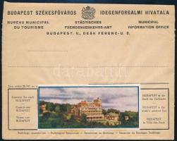 A Budapesti Idegenforgalmi Hivatal reklámborítékja a Svábhegyi Szanatórium képével