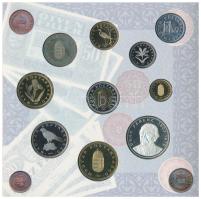 1997. 50f-200Ft (6xklf) forgalmi sor, benne 200Ft Ag "Deák", a belső tok ragasztása kissé ...