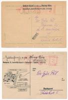 Grätzer József és neje sz. Herzog Nóra gyerekeinek születési értesítője - 2 db humoros reklám képesl...