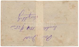 1918. 25K "??05" 3mm, hullámos hátlap T:V ragasztott, hátoldalán írás
Adamo K22/4