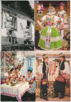 25 db MODERN népviseletes képeslap / 25 modern folklore postcards