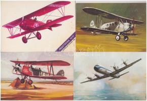 15 db MODERN repülős képeslap / 15 modern aircraft postcards