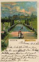 Wien, Belvedere 1900 (fl) C Litho