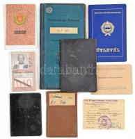 cca 1920-1980 9 db igazolvány, útlevél, értesítő