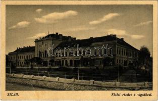 1943 Zilah, Zalau; Fő tér, vigadó, étterem, üzletek / main square, redoute, restaurant, shops (EK)