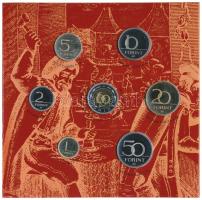 2001. 1Ft-100Ft (7xklf) forgalmi sor szettben, "Magyarország pénzérméi" sorozat, belső tok...