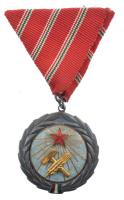 1954. Munka Érdemérem zománcozott bronz kitüntetés mellszalagon, Rákosi címeres tokban T:2 NMK 606.