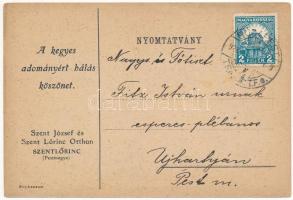 1928 Budapest XVIII. Pestszentlőrinc, Pusztaszentlőrinc, Szentlőrinc; A Szent József és Szent Lőrinc...