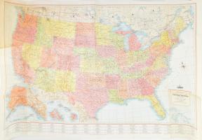 cca 1960 USA nagy méretű térkép 132x98 cm