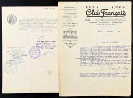 cca 1920-1930 Több mint 60 db levél és távirat néhány érdekes aláírással, mind futball témában, mérk...