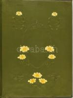 Mese- és virágmotívumokkal díszített dosszié, kívül dombornyomott, belül selyemre kézzel hímzett vir...