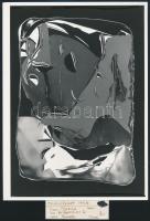 Pierre Cordier (1933-): Chimigramme 1957, feliratozott, pecséttel jelzett fotó, 24×18 cm