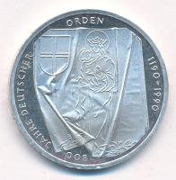 NSZK 1990J 10M Ag "800 éves a Német Lovagrend" T:1- FRG 1990J 10 Mark Ag "800th Anniversary - The Teutonic Order" C:AU  Krause KM#176