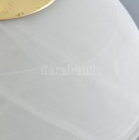 Art deco fazonú styl lámpa. Réz. füstüveg. d: 30 cm, m: 46 cm