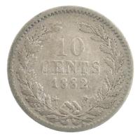 Hollandia 1882. 10c Ag III. Vilmos T:2- patina Netherlands 1882. 10 Cents Ag Wilhelm III C:VF patina Krause KM#80