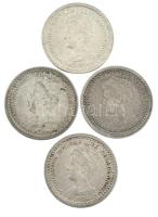 Hollandia 1916-1919. 10c Ag "Vilma" (4db, 3xklf) T:2,2- patina
Netherlands 1916-1919. 10 ...
