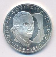 Németország 1994G 10M Ag Johann Gottfried Herder T:1- patina Germany 1994G 10 Mark Johann Gottfried Herder C:AU patina Krause KM#184